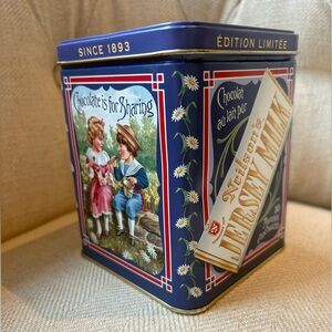 Nestlé Vintage Limited Edition Chocolate Tin – Blue Collectible Storage Box